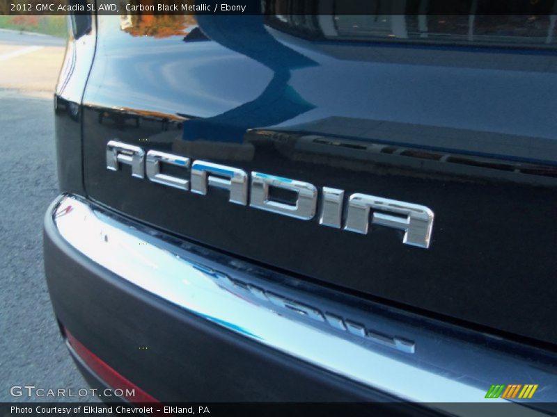 Carbon Black Metallic / Ebony 2012 GMC Acadia SL AWD