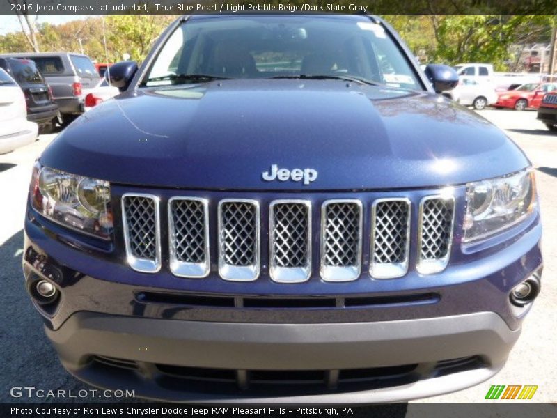 True Blue Pearl / Light Pebble Beige/Dark Slate Gray 2016 Jeep Compass Latitude 4x4