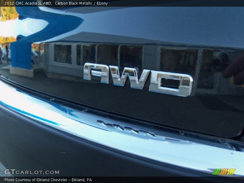 Carbon Black Metallic / Ebony 2012 GMC Acadia SL AWD