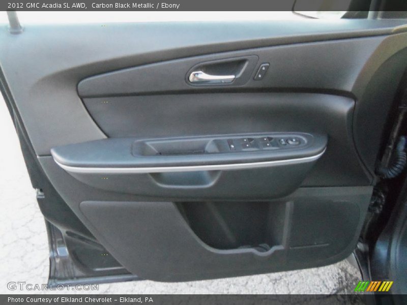 Carbon Black Metallic / Ebony 2012 GMC Acadia SL AWD