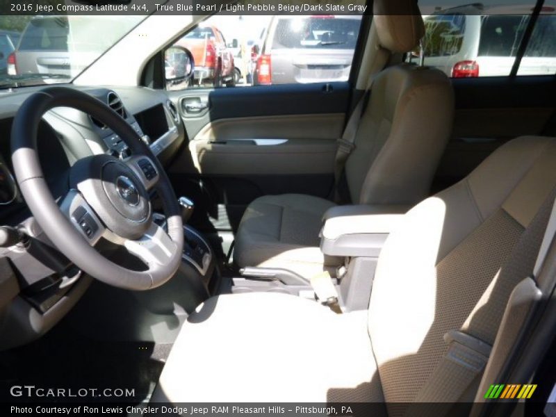 True Blue Pearl / Light Pebble Beige/Dark Slate Gray 2016 Jeep Compass Latitude 4x4
