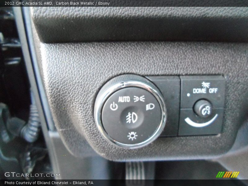 Carbon Black Metallic / Ebony 2012 GMC Acadia SL AWD