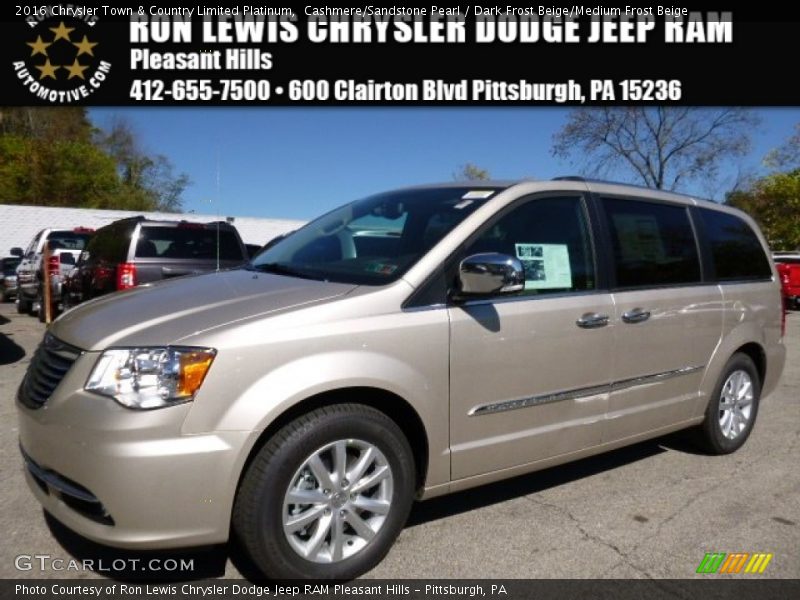 Cashmere/Sandstone Pearl / Dark Frost Beige/Medium Frost Beige 2016 Chrysler Town & Country Limited Platinum