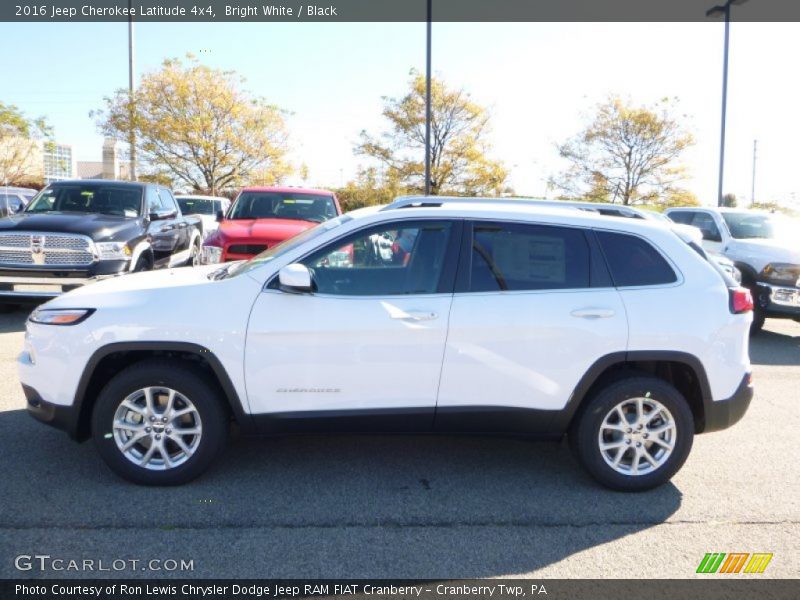Bright White / Black 2016 Jeep Cherokee Latitude 4x4