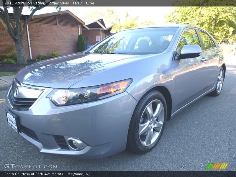 Forged Silver Pearl / Taupe 2011 Acura TSX Sedan