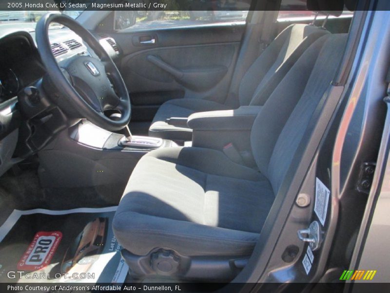 Magnesium Metallic / Gray 2005 Honda Civic LX Sedan