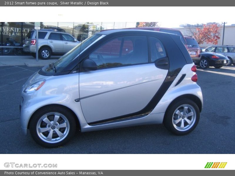 Silver Metallic / Design Black 2012 Smart fortwo pure coupe