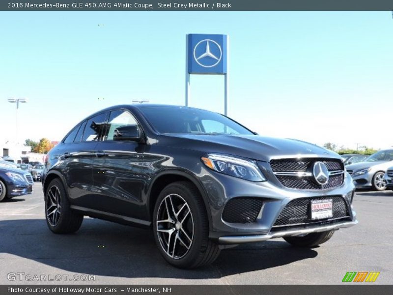 Steel Grey Metallic / Black 2016 Mercedes-Benz GLE 450 AMG 4Matic Coupe