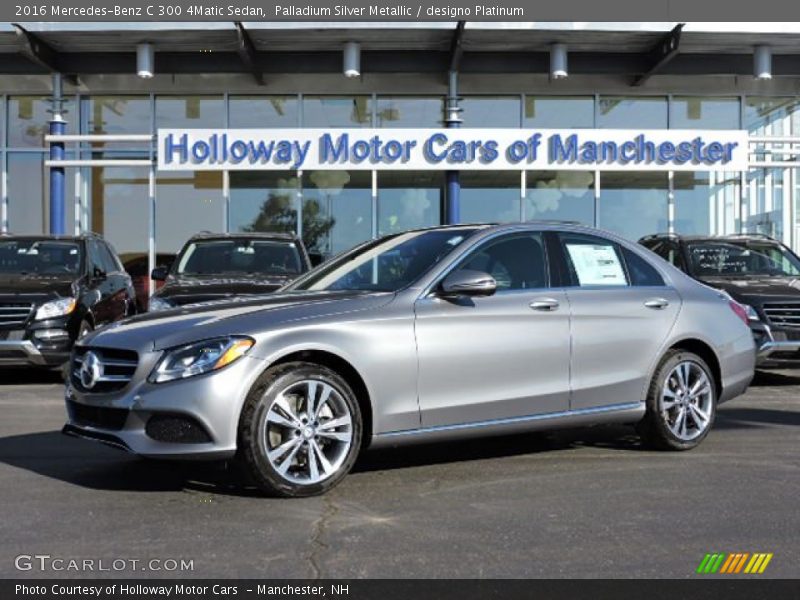 Palladium Silver Metallic / designo Platinum 2016 Mercedes-Benz C 300 4Matic Sedan