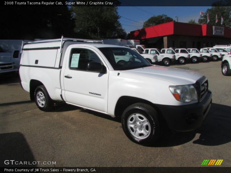 Super White / Graphite Gray 2008 Toyota Tacoma Regular Cab