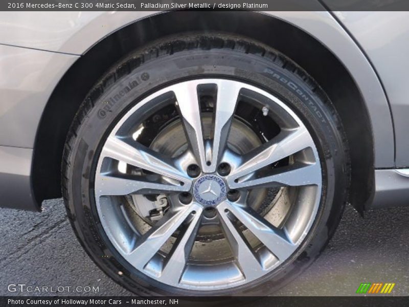 Palladium Silver Metallic / designo Platinum 2016 Mercedes-Benz C 300 4Matic Sedan