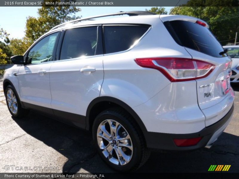 White Platinum Metallic / Charcoal Black 2016 Ford Escape SE