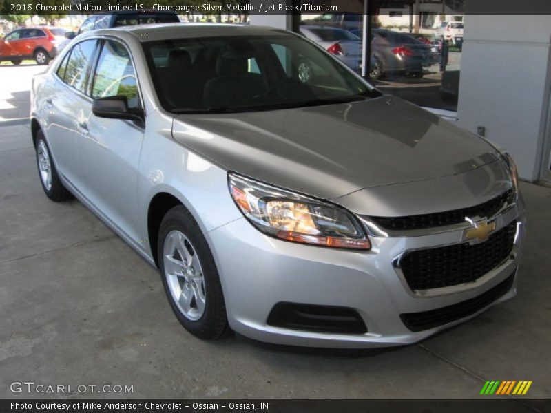Champagne Silver Metallic / Jet Black/Titanium 2016 Chevrolet Malibu Limited LS