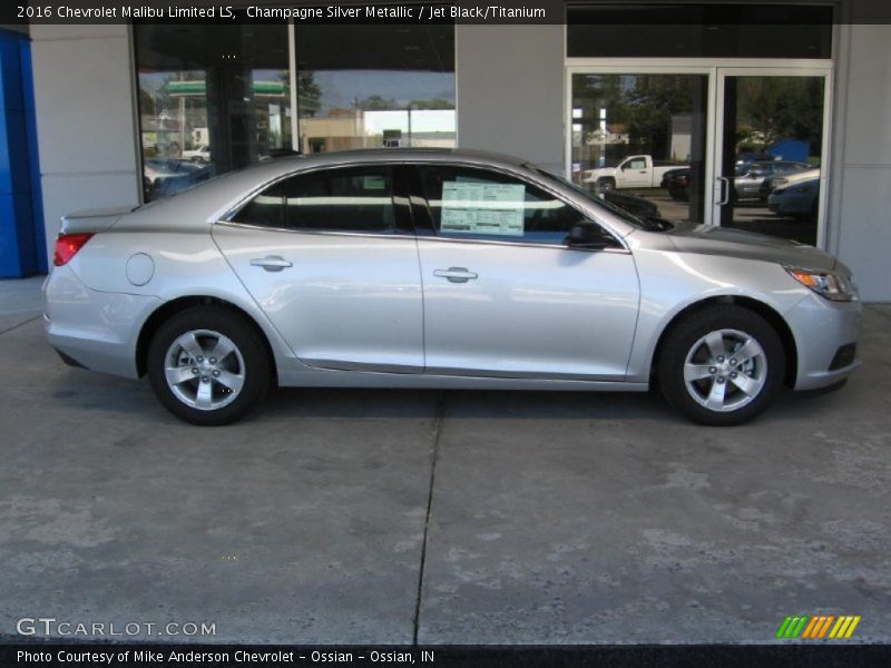 Champagne Silver Metallic / Jet Black/Titanium 2016 Chevrolet Malibu Limited LS