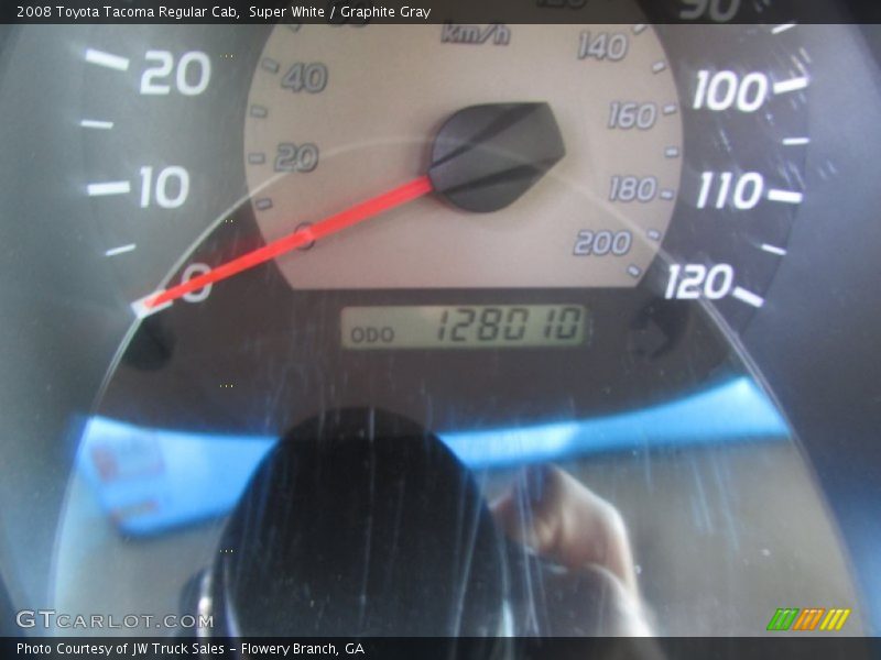 Super White / Graphite Gray 2008 Toyota Tacoma Regular Cab