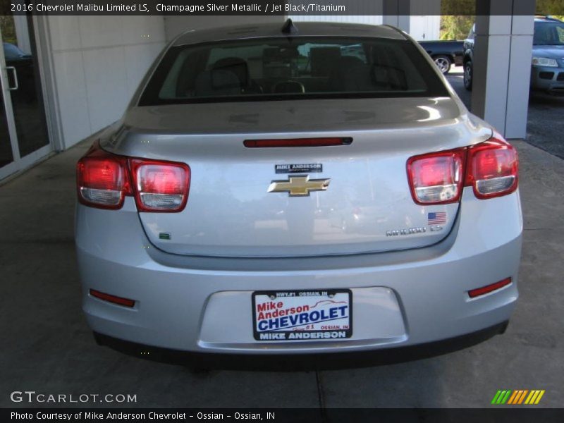Champagne Silver Metallic / Jet Black/Titanium 2016 Chevrolet Malibu Limited LS