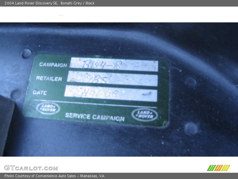 Bonatti Grey / Black 2004 Land Rover Discovery SE
