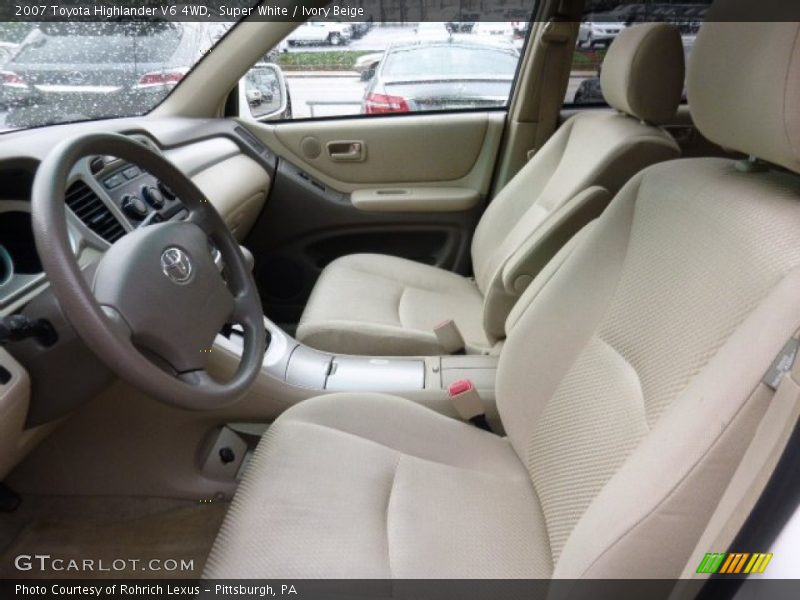 Super White / Ivory Beige 2007 Toyota Highlander V6 4WD