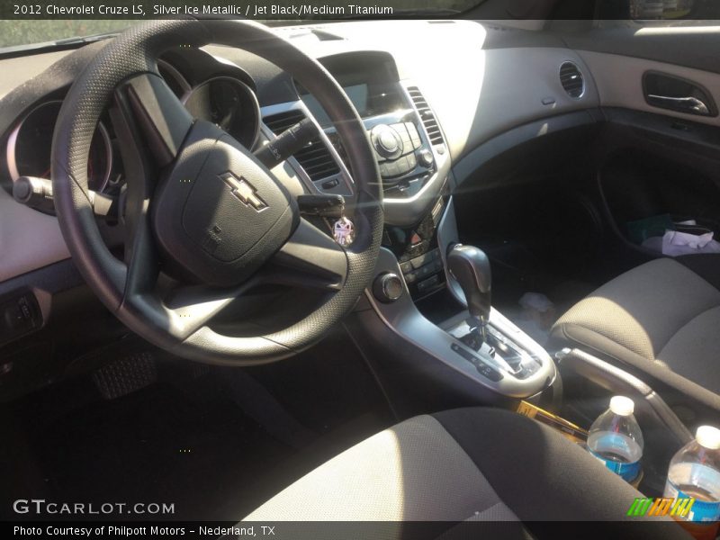 Silver Ice Metallic / Jet Black/Medium Titanium 2012 Chevrolet Cruze LS