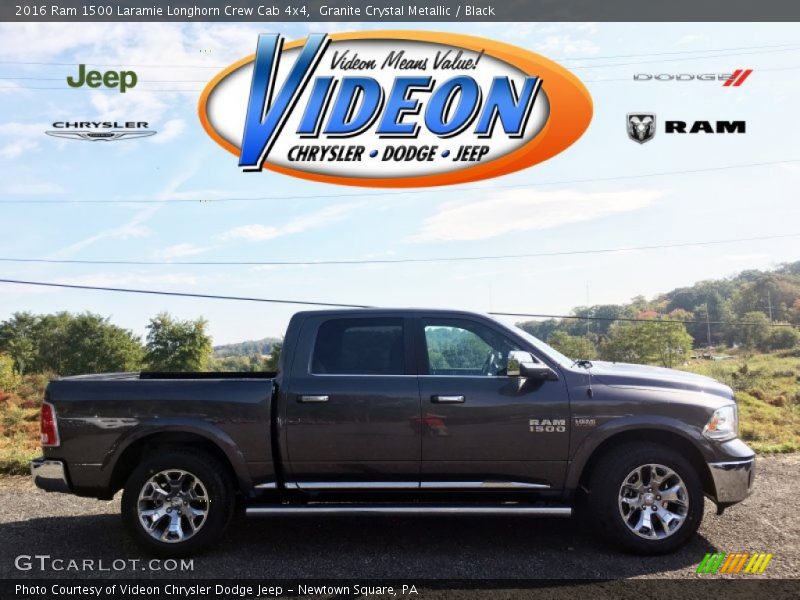 Granite Crystal Metallic / Black 2016 Ram 1500 Laramie Longhorn Crew Cab 4x4