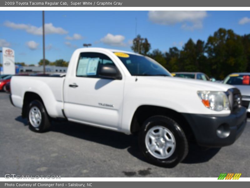 Super White / Graphite Gray 2009 Toyota Tacoma Regular Cab