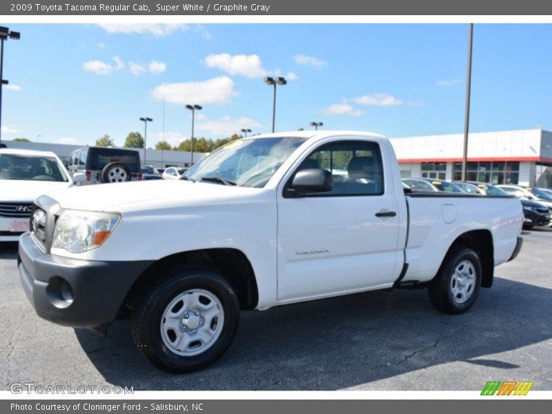 Super White / Graphite Gray 2009 Toyota Tacoma Regular Cab