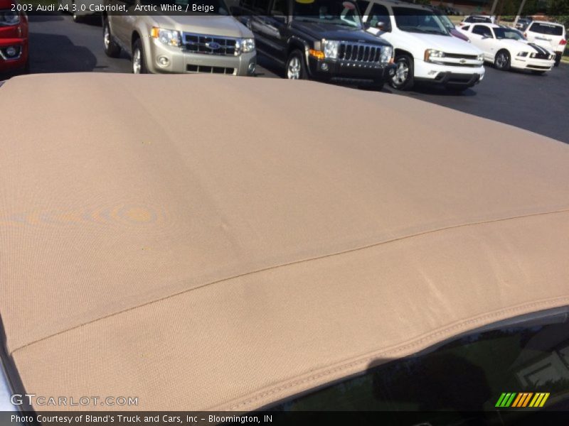 Arctic White / Beige 2003 Audi A4 3.0 Cabriolet