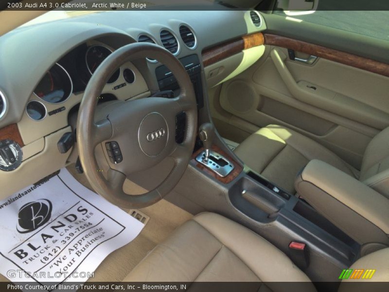 Arctic White / Beige 2003 Audi A4 3.0 Cabriolet