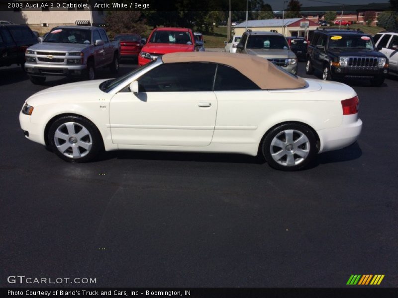 Arctic White / Beige 2003 Audi A4 3.0 Cabriolet