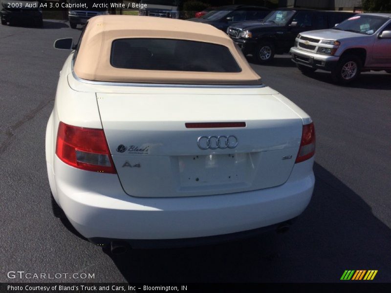 Arctic White / Beige 2003 Audi A4 3.0 Cabriolet