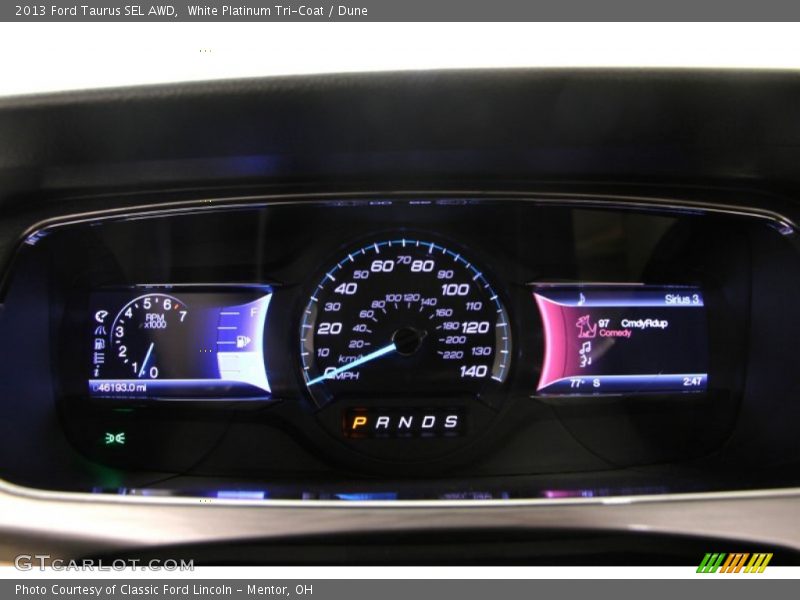 White Platinum Tri-Coat / Dune 2013 Ford Taurus SEL AWD