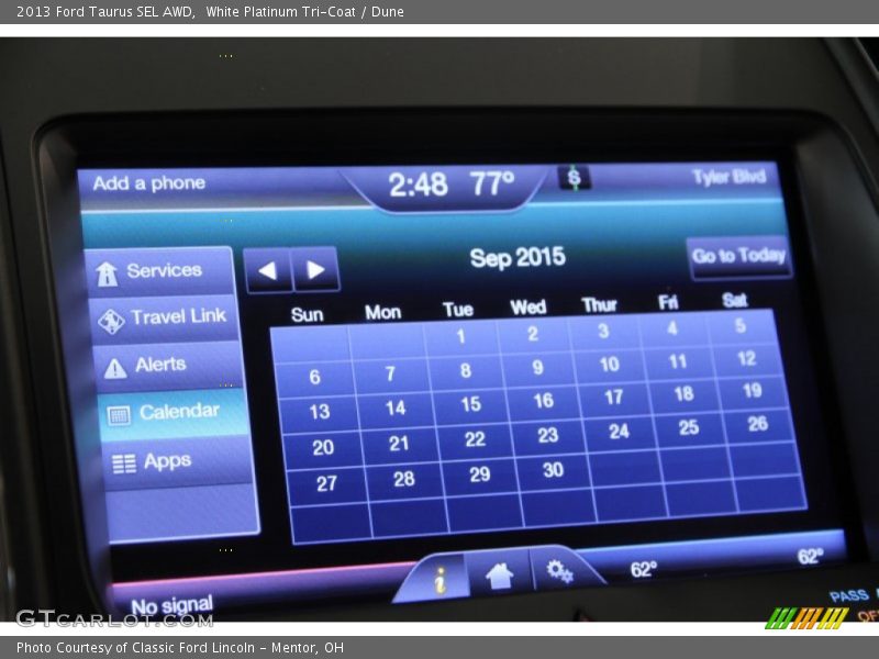 White Platinum Tri-Coat / Dune 2013 Ford Taurus SEL AWD