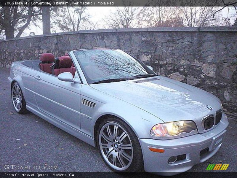 Titanium Silver Metallic / Imola Red 2006 BMW M3 Convertible