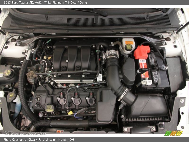 White Platinum Tri-Coat / Dune 2013 Ford Taurus SEL AWD