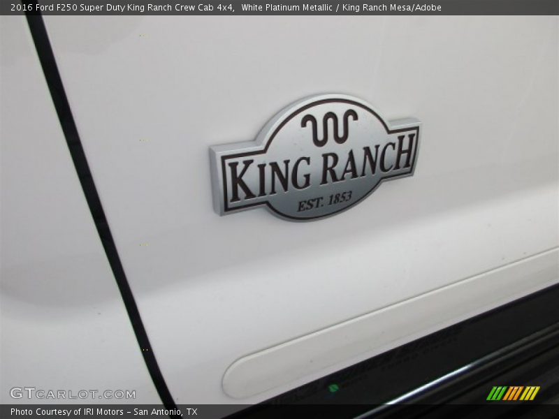 White Platinum Metallic / King Ranch Mesa/Adobe 2016 Ford F250 Super Duty King Ranch Crew Cab 4x4