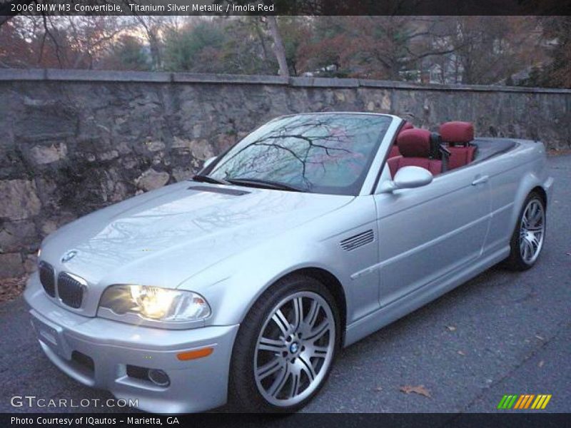 Titanium Silver Metallic / Imola Red 2006 BMW M3 Convertible