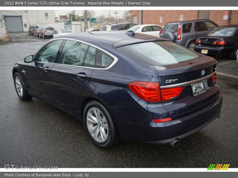 Imperial Blue Metallic / Everest Gray 2012 BMW 5 Series 535i xDrive Gran Turismo