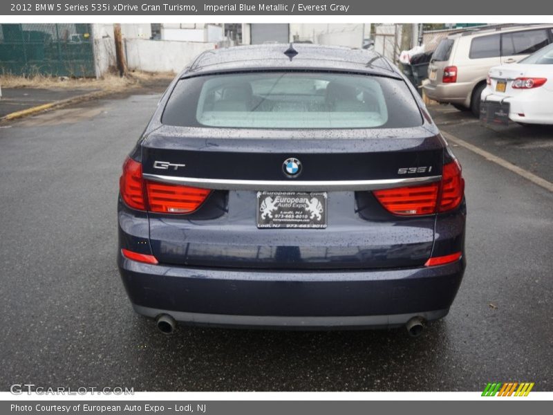 Imperial Blue Metallic / Everest Gray 2012 BMW 5 Series 535i xDrive Gran Turismo
