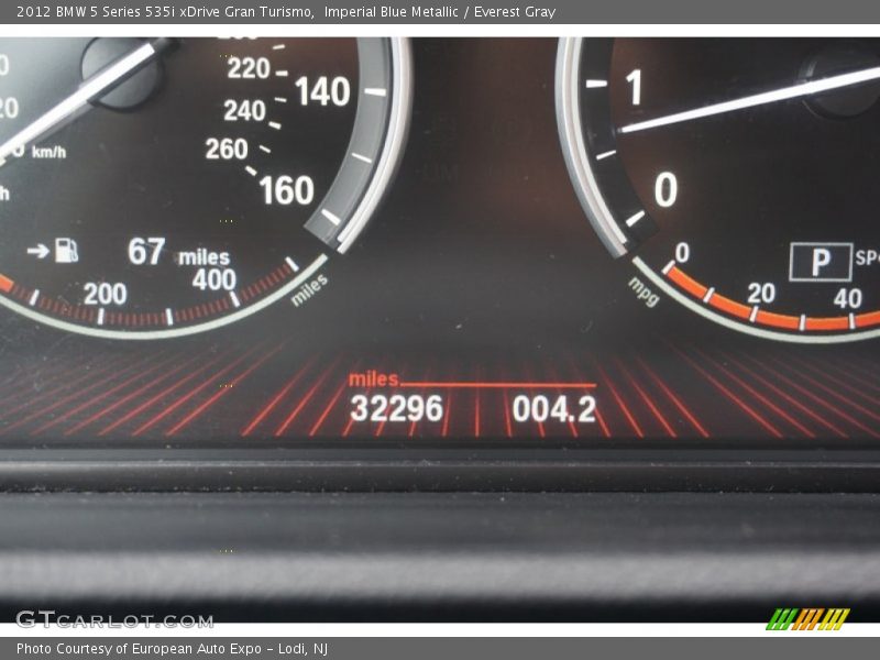 Imperial Blue Metallic / Everest Gray 2012 BMW 5 Series 535i xDrive Gran Turismo