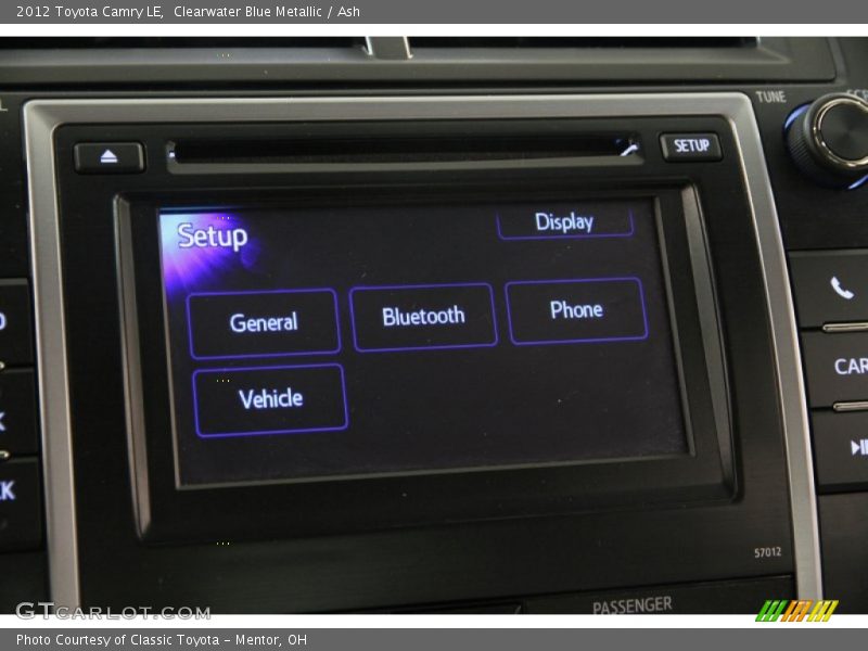 Clearwater Blue Metallic / Ash 2012 Toyota Camry LE