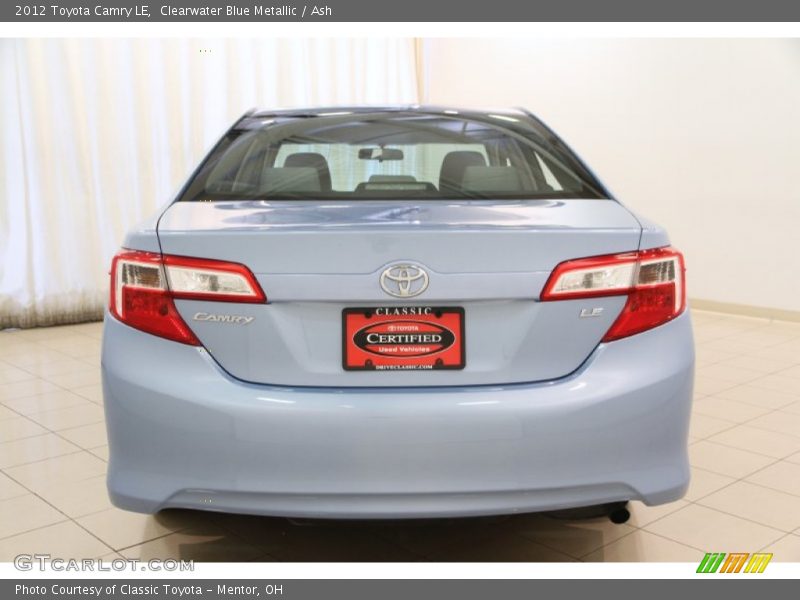 Clearwater Blue Metallic / Ash 2012 Toyota Camry LE