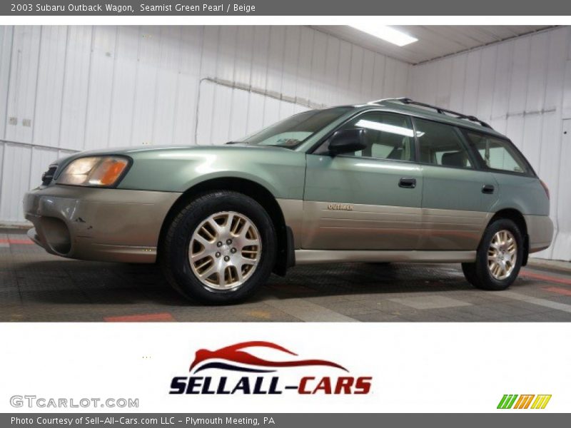 Seamist Green Pearl / Beige 2003 Subaru Outback Wagon