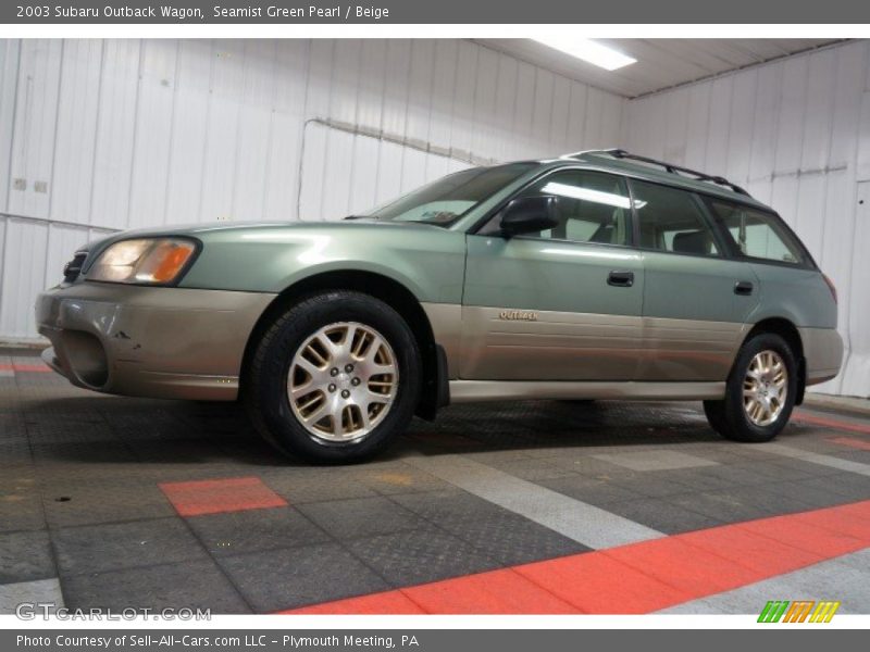 Seamist Green Pearl / Beige 2003 Subaru Outback Wagon
