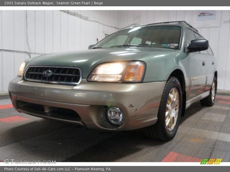 Seamist Green Pearl / Beige 2003 Subaru Outback Wagon
