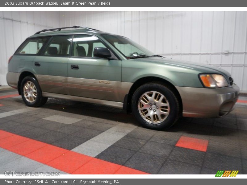 Seamist Green Pearl / Beige 2003 Subaru Outback Wagon