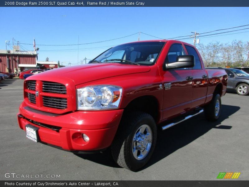 Flame Red / Medium Slate Gray 2008 Dodge Ram 2500 SLT Quad Cab 4x4