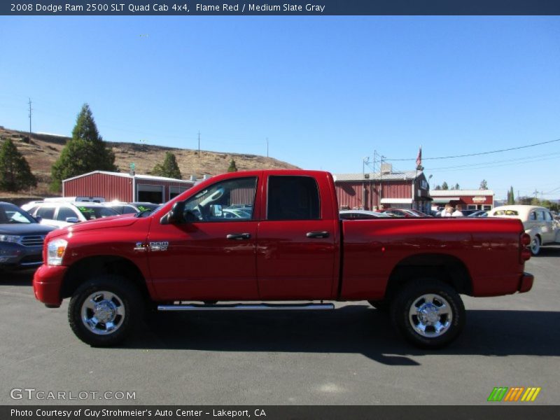 Flame Red / Medium Slate Gray 2008 Dodge Ram 2500 SLT Quad Cab 4x4