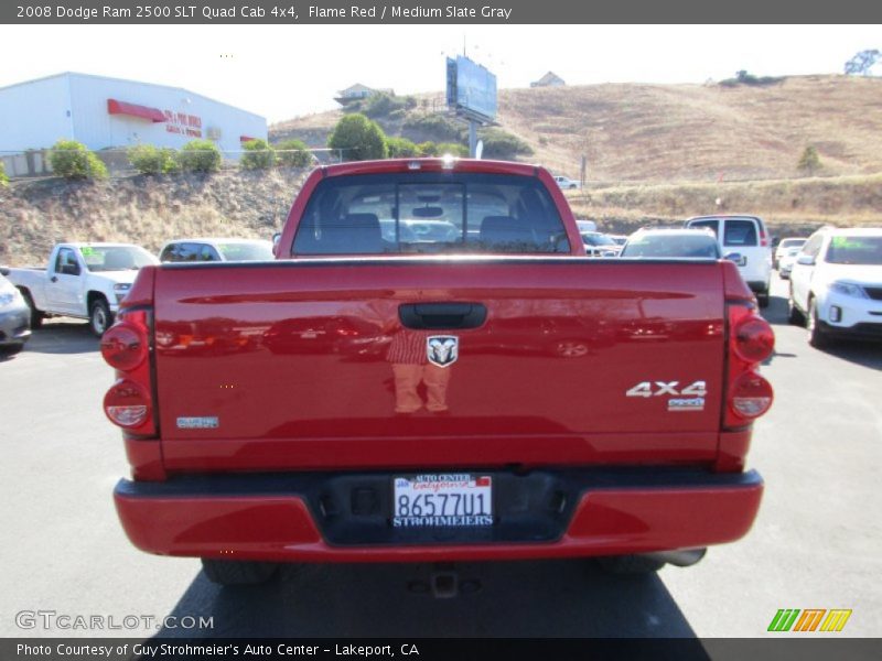 Flame Red / Medium Slate Gray 2008 Dodge Ram 2500 SLT Quad Cab 4x4
