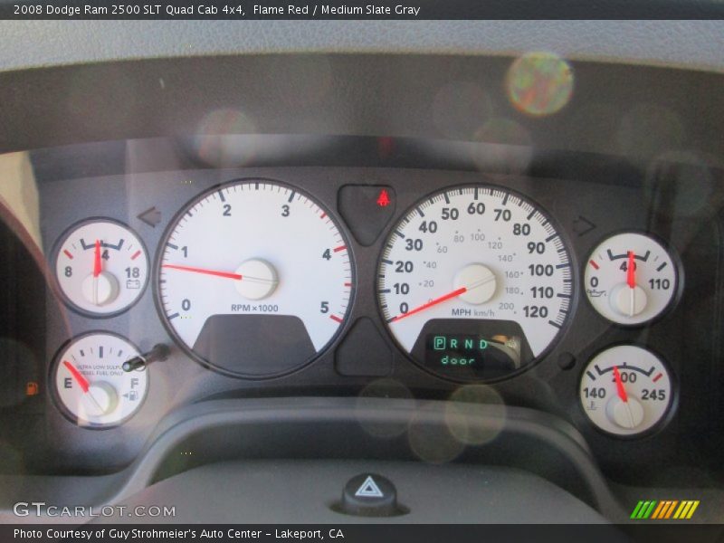Flame Red / Medium Slate Gray 2008 Dodge Ram 2500 SLT Quad Cab 4x4