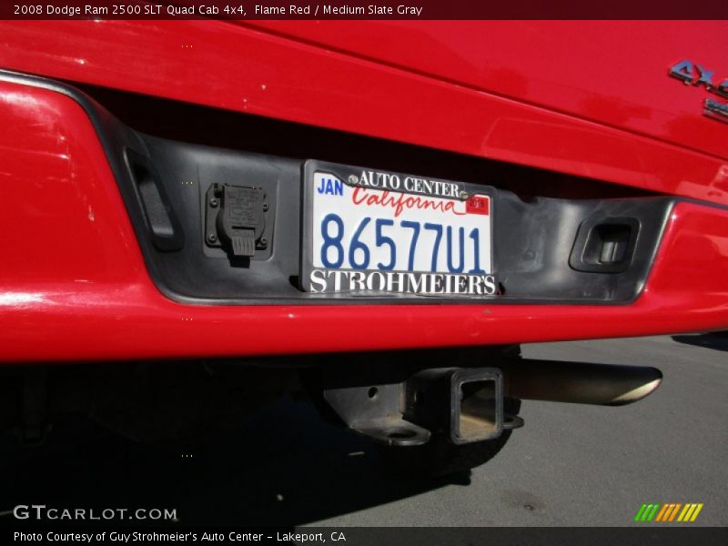 Flame Red / Medium Slate Gray 2008 Dodge Ram 2500 SLT Quad Cab 4x4